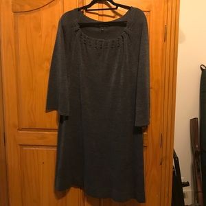 Grey sweater dress